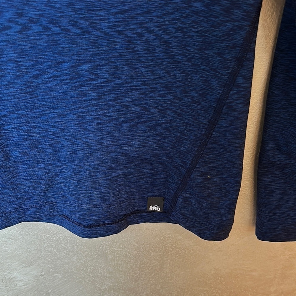 REI Blue Long Sleeve Quarter-Zip Top - Picture 3 of 7